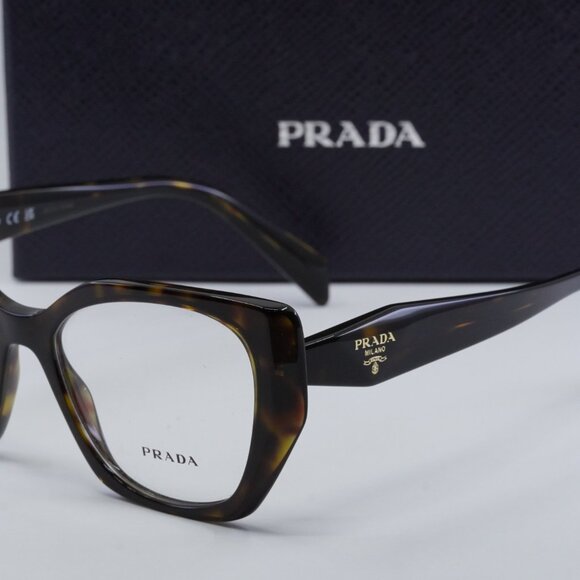 Prada PR18WV 2AU1O1 Cat Eye Eyeglasses - Havana 54mm - Picture 3 of 10